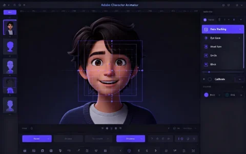 Adobe Character Animator AI 面部捕捉，实时驱动 2D 虚拟角色动画