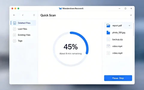 Wondershare Recoverit 支持1000+类型，AI 扫描恢复数据