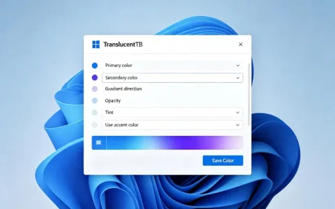 TranslucentTB for Win任务栏透明化工具