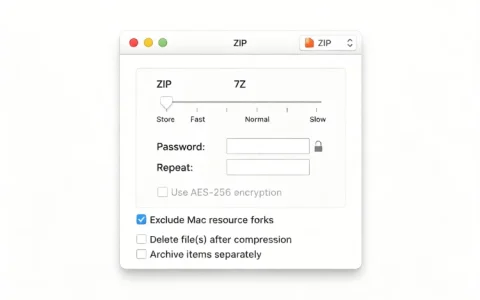 Keka for Mac 免费压缩软件 Dock拖放 14种格式 AES加密