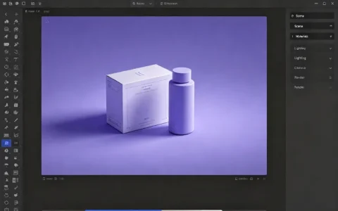 Adobe Dimension 3D渲染软件 工作室灯光+自动匹配背景